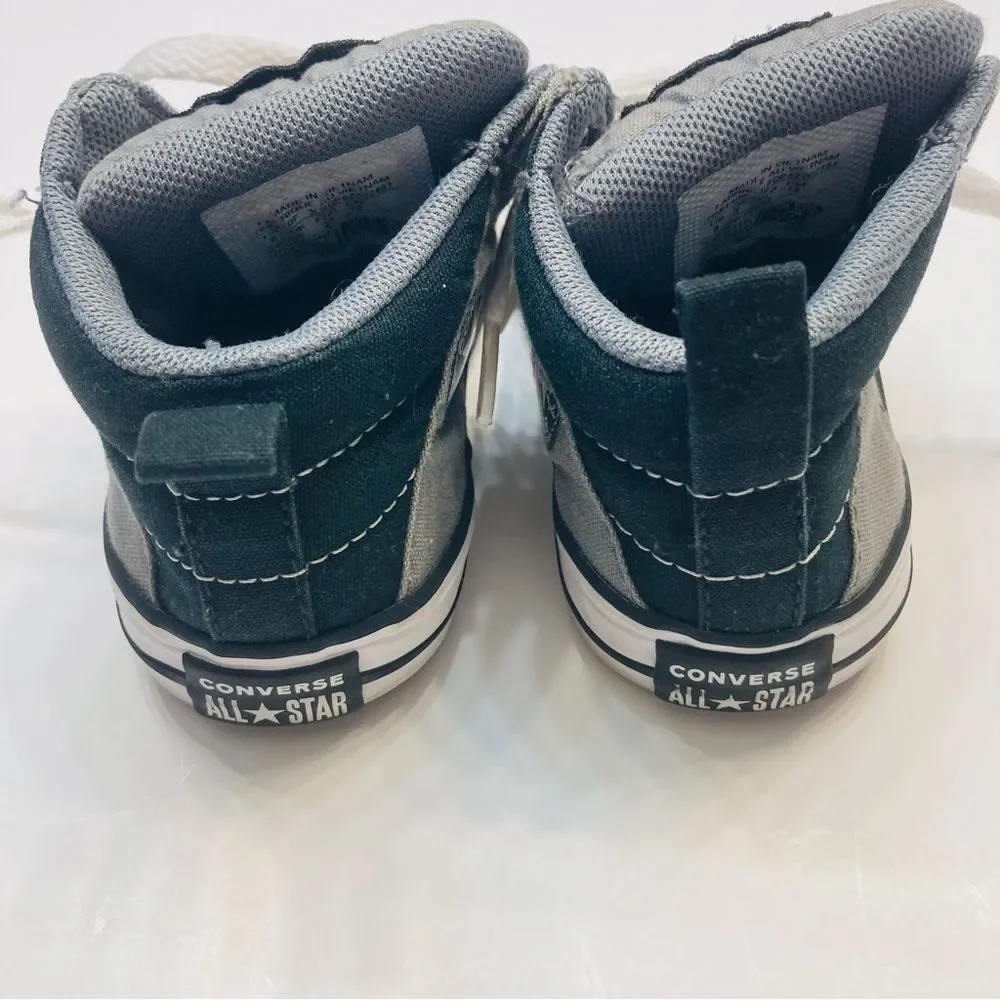 Converse‎ Chuck Taylor Axle Infant Size 6 Grey Black Mid Top Sneakers Canvas